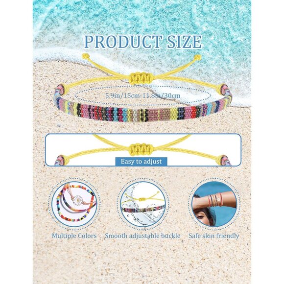 Durable 24 Pcs Waterproof Handmade Boho Bracelet Set for Fashion-Forward Women - Picture 2 of 9